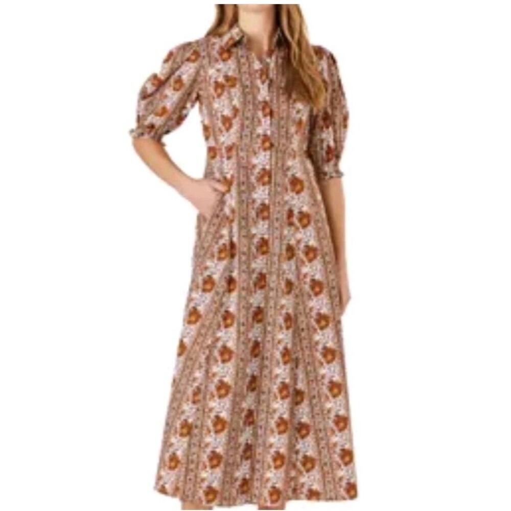 Livro Rosie Shirtdress Cotton Dress Size Large Maxi Woman